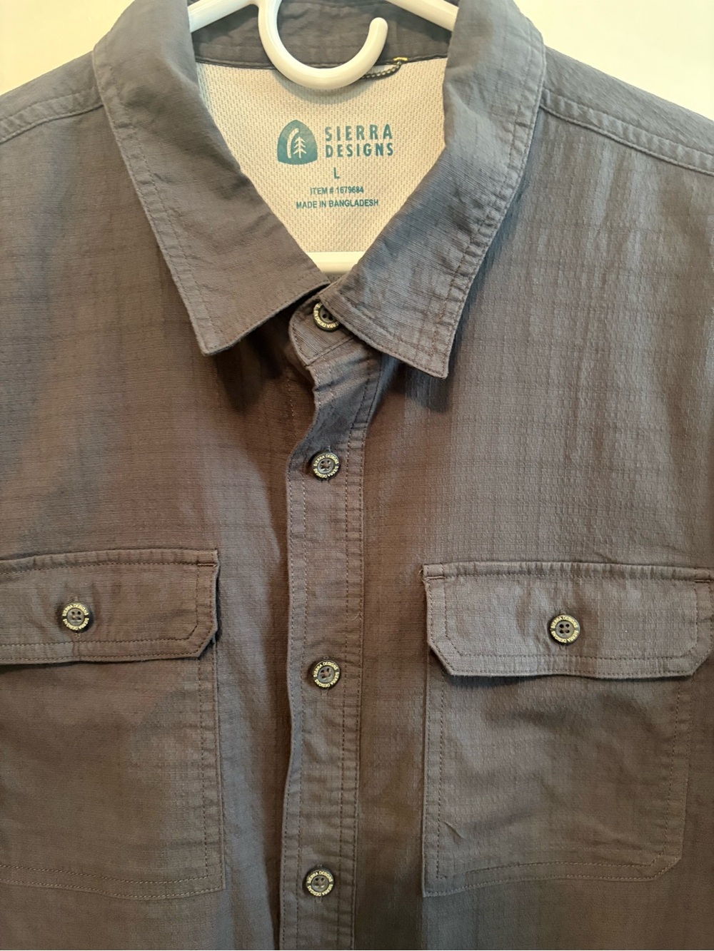 Sierra Designs Men's Casual Button-Down Shirt in Slate Brown